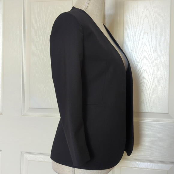 Theory Lindrayia B Admiral Crepe Women's Black Blazer Jacket - Picture 6 of 10